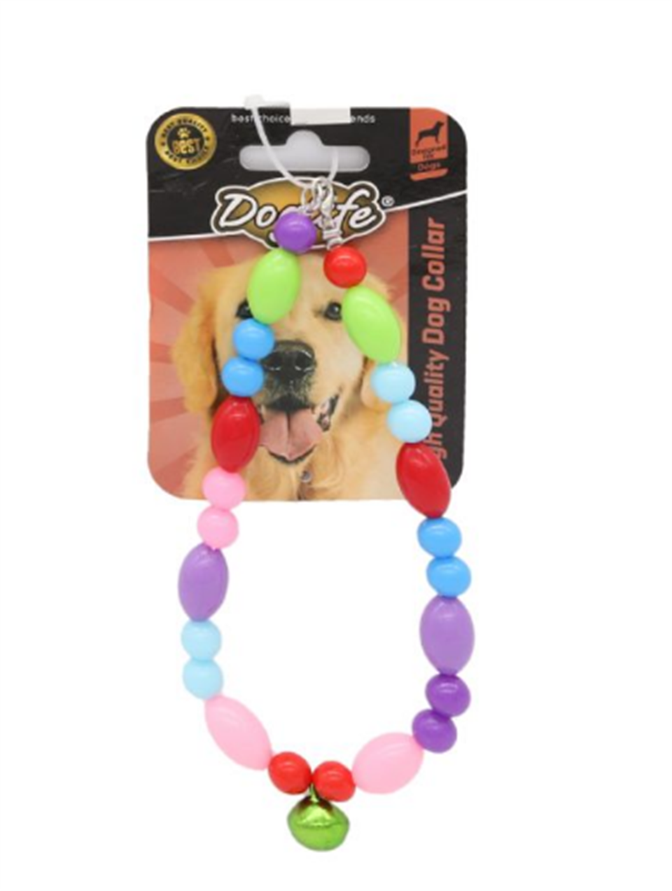 203217-DOGLİFE KÖPEKLER İÇİN BONCUKLU ZİLLİ BOYUN TASMASI 32CM
