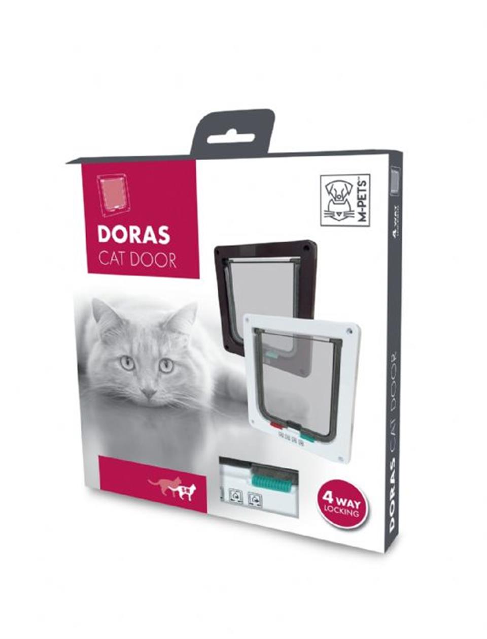 20800001 M-PETS DORAS KEDİ KAPISI 4 YOLLU 20X19,2CM