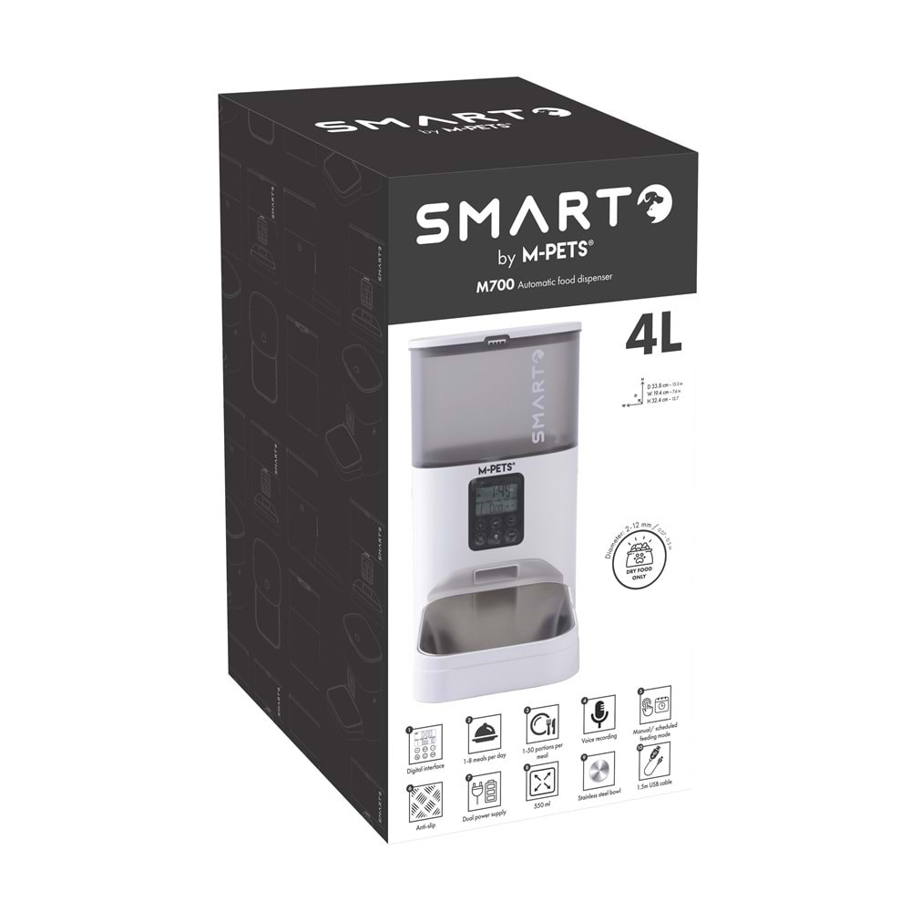 60567799 M-PETS SMARTO M700 OTOMATİK MAMA KABI 4L