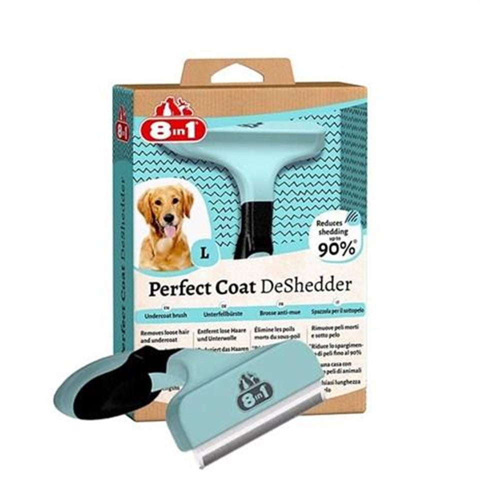 8in1 Perfect Coat DeShedder Furminator Büyük Irk Köpek Tarağı Large