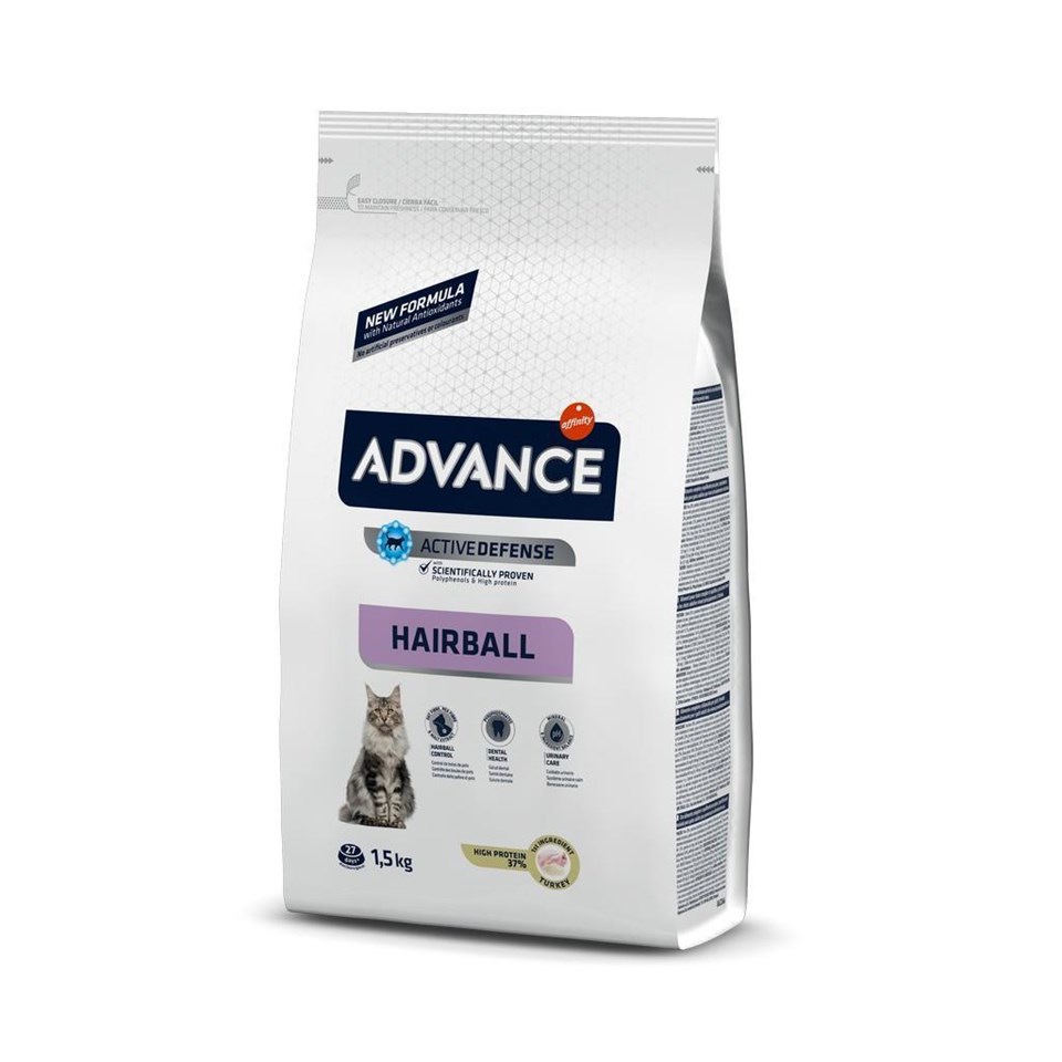 Advance Hairball Tüy Yumağı Önleyen Hindili Kedi Maması 1,5 kg