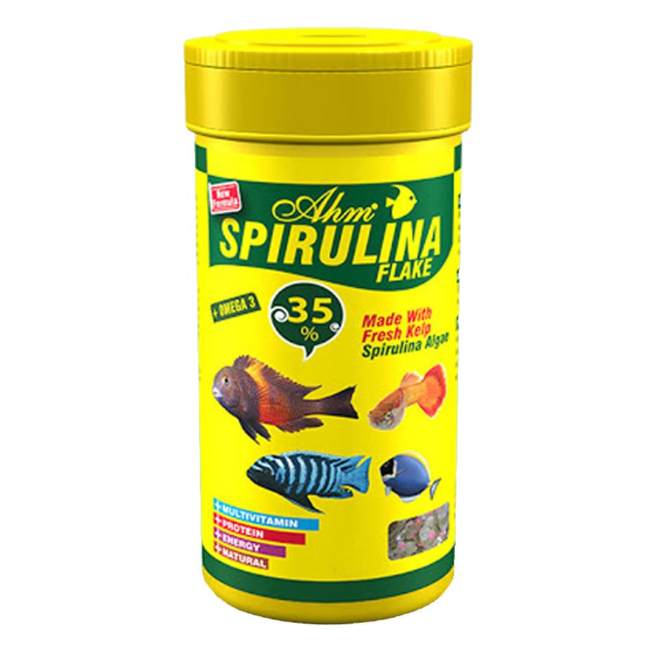 Ahm Spirulina Flake Bitkisel Pul Balık Yemi 250 ml