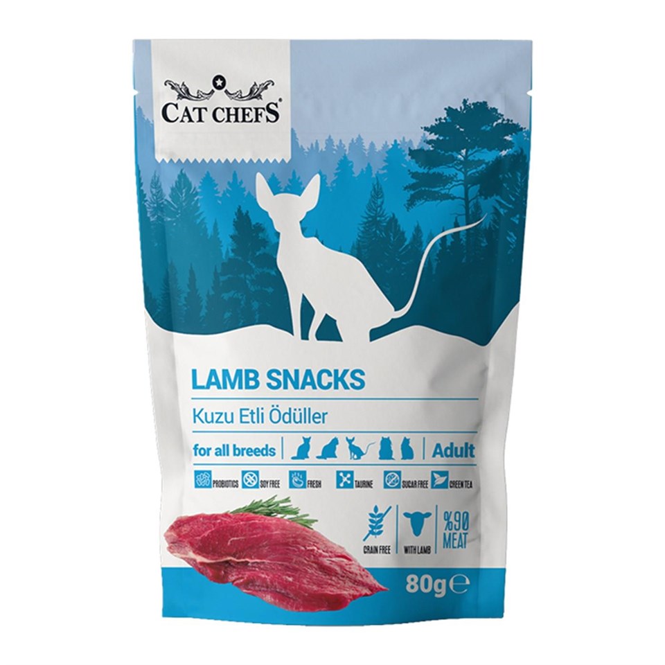 Cat Chefs Lamb Snacks 80 gr Kuzu Etli Kedi Ödülü