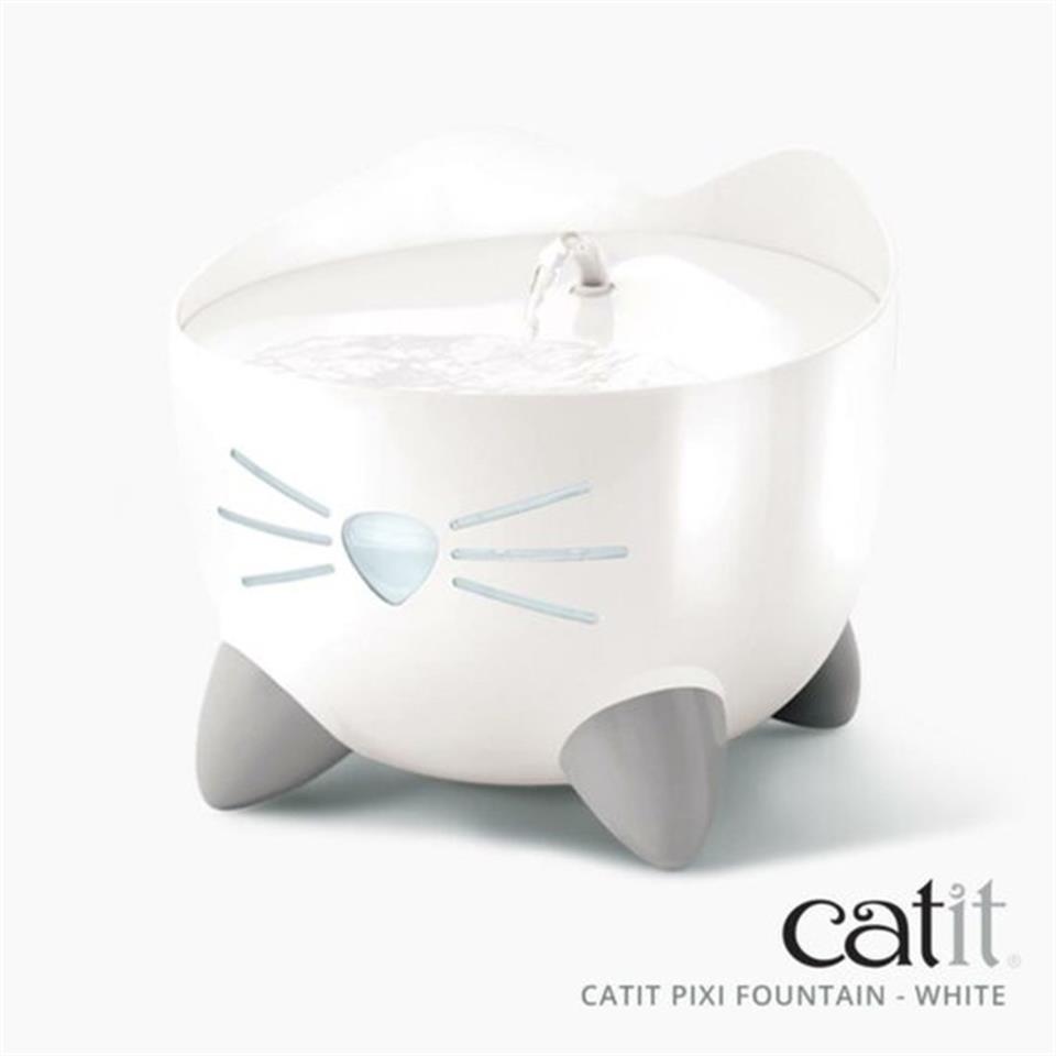 Catit Pixi Fountain Led Seviye Göstergeli Otomatik Kedi Su Sebili Beyaz 2Lt