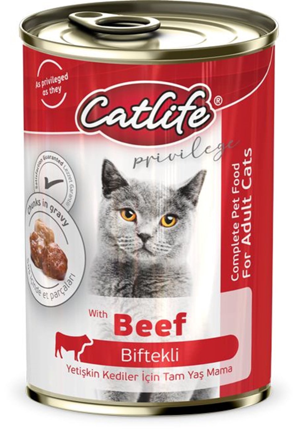 CATLİFE BİFTEKLİ KEDİ KONSERVE 400GR