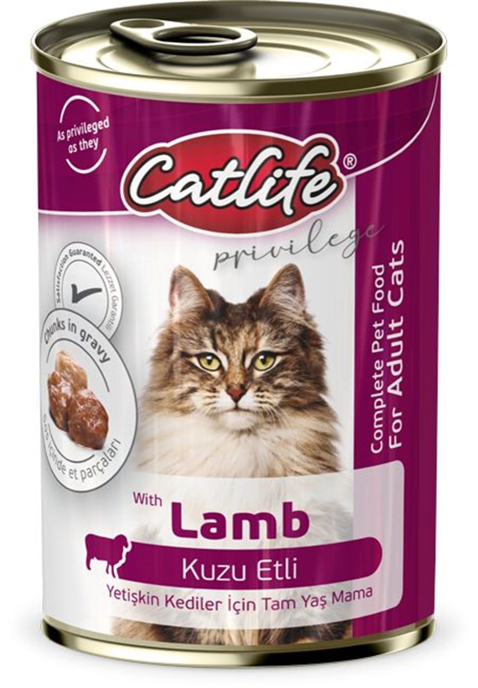 CATLİFE KUZU ETLİ KEDİ KONSERVE 400GR