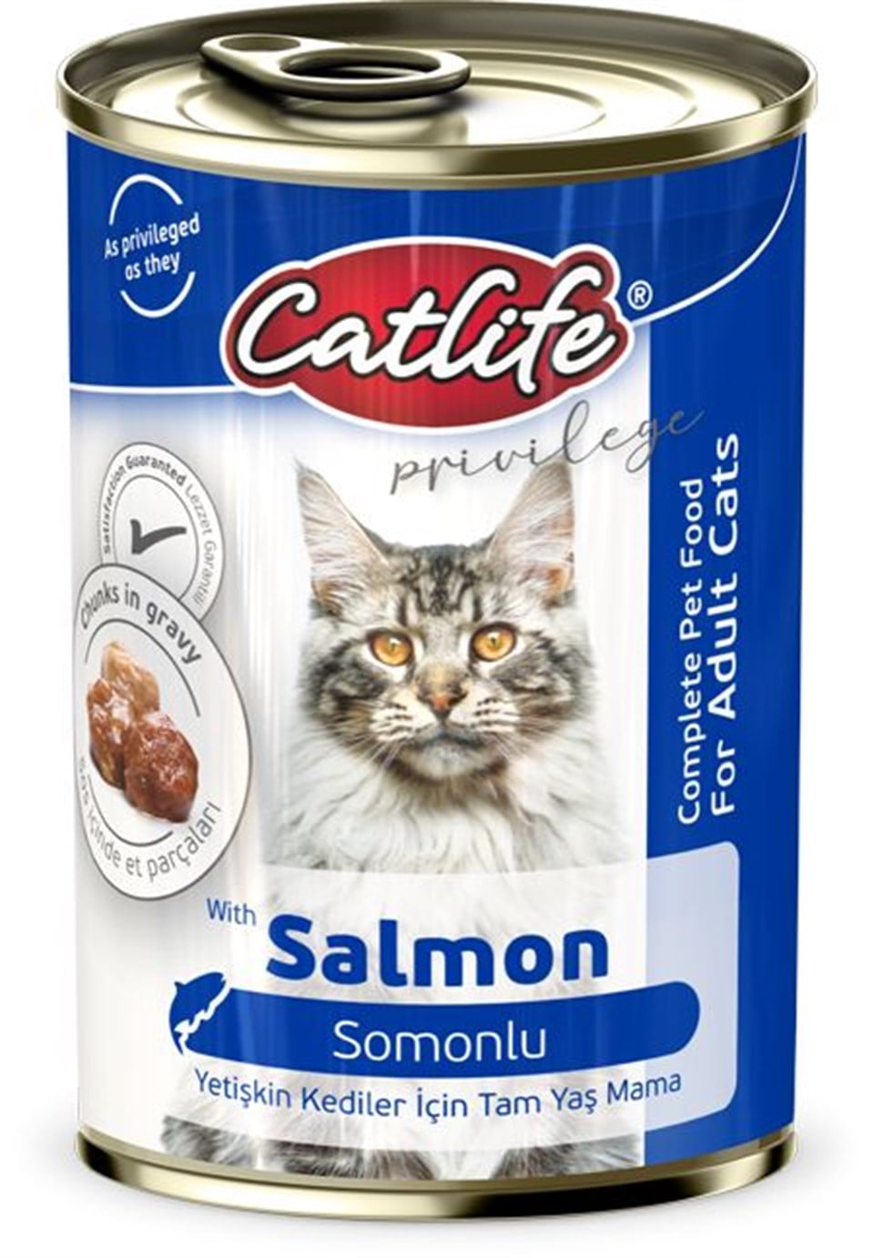 CATLİFE SOMONLU KEDİ KONSERVE 400GR