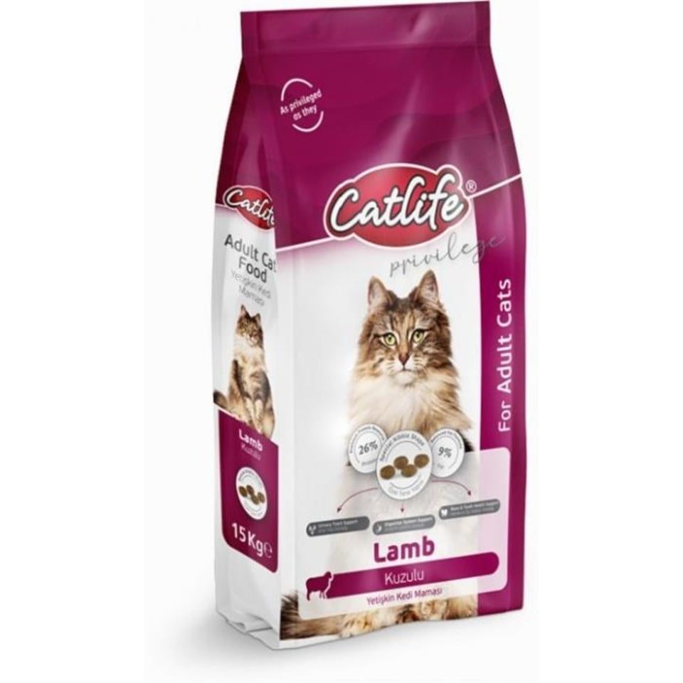 CLFD05-CATLİFE KUZUETLİ YETİŞKİN KEDİ MAMASI 15KG