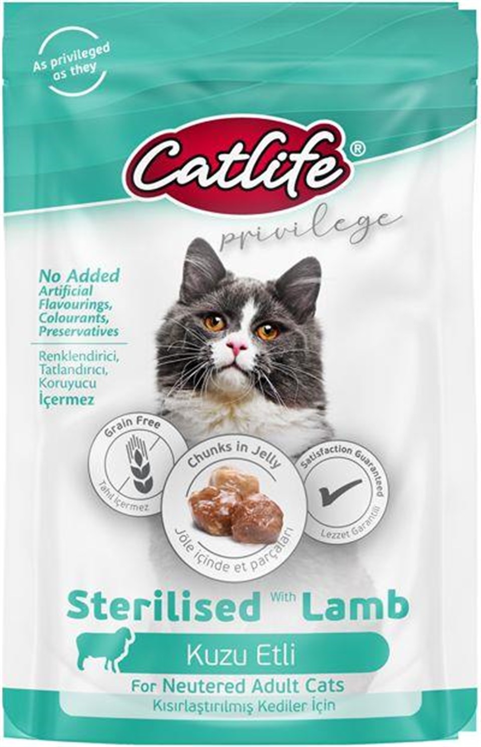 CLFW-27 CATLİFE KUZU ETLİ STERİLİSED POUCH 85GR 