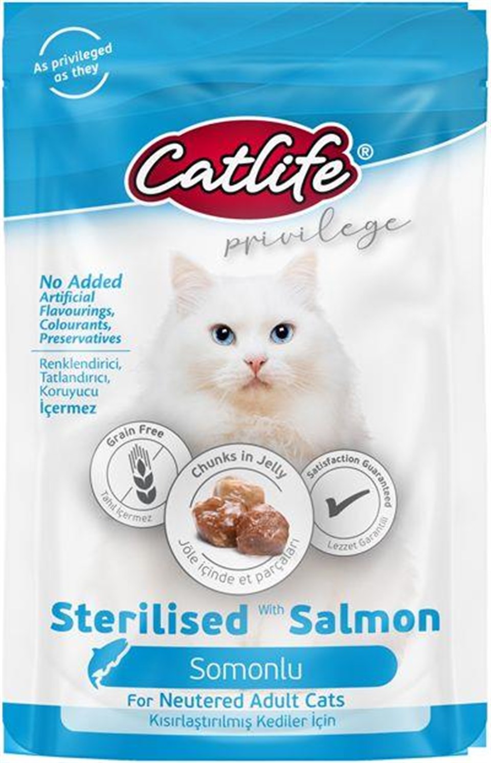 CLFW-28 CATLİFE SOMONLU STERİLİSED POUCH 85GR 