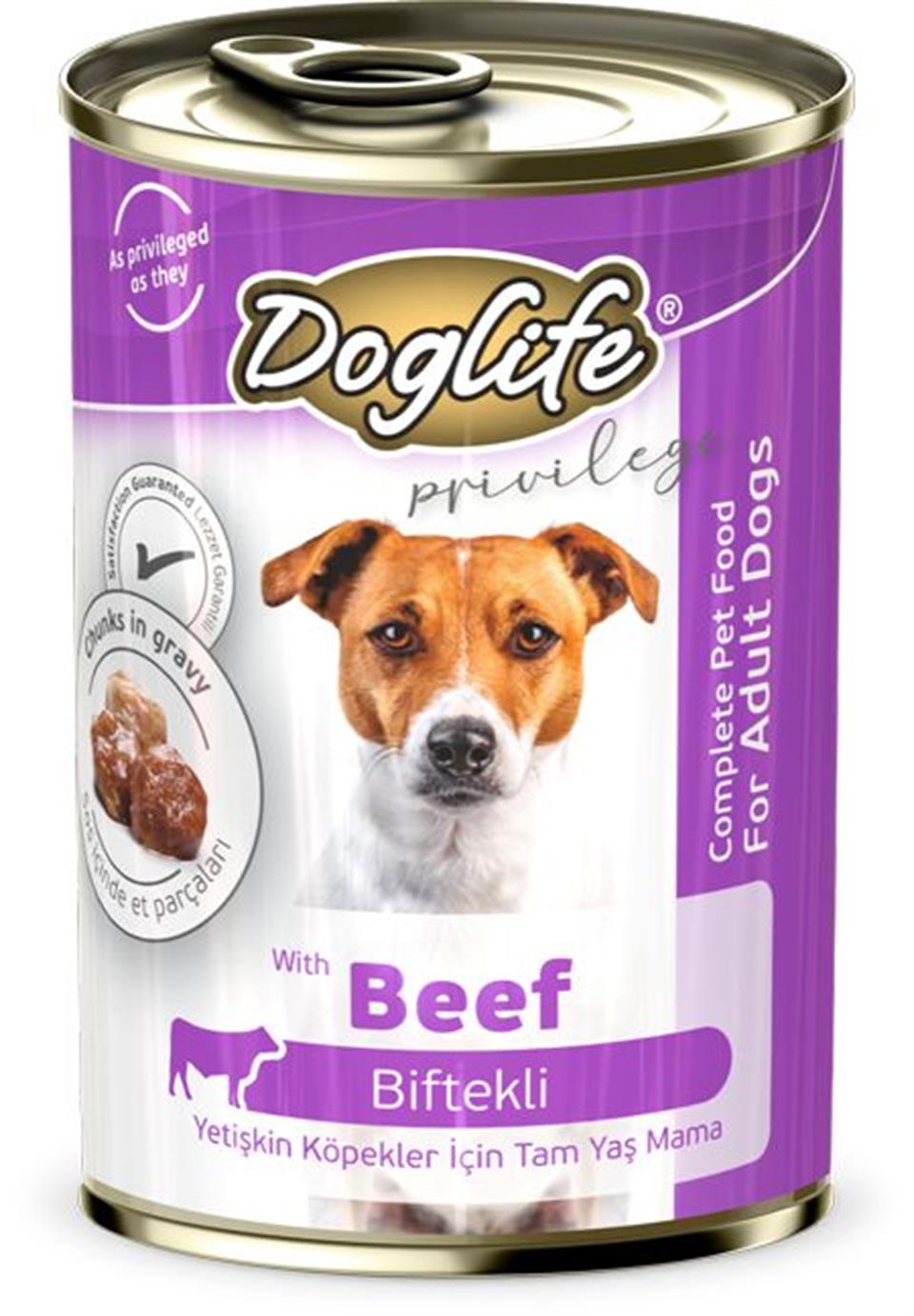 DLF13-DOGLİFE BİFTEKLİ KÖPEK KONSERVE 400GR 1