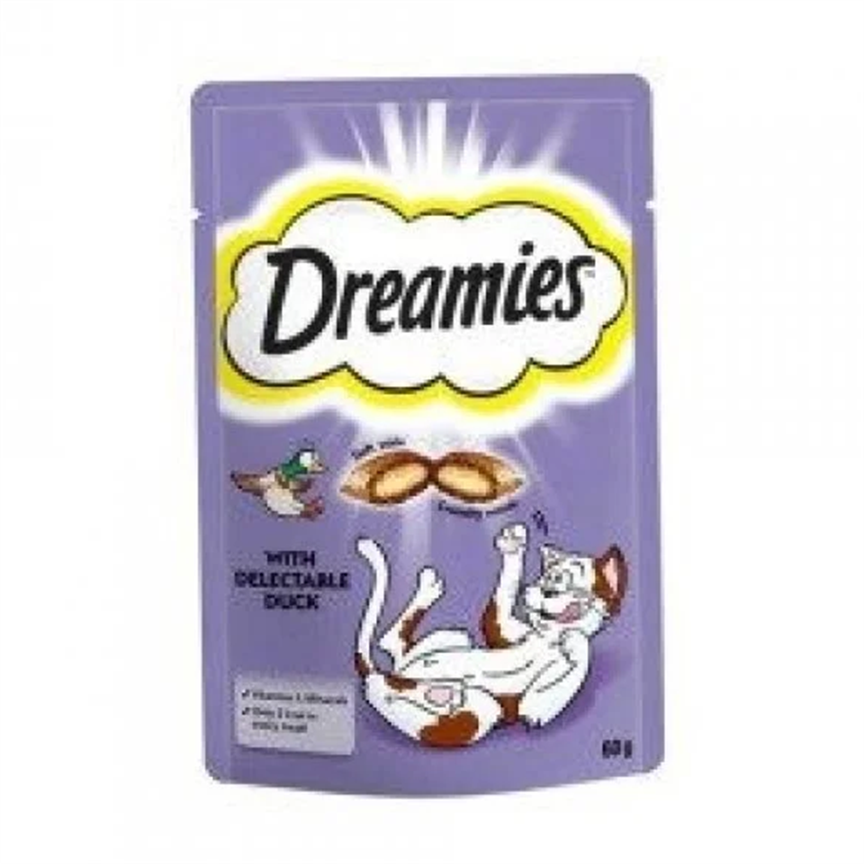 Dreamies İçi Dolgulu Ördekli Kıtır Kedi Ödül Maması 60 Gr