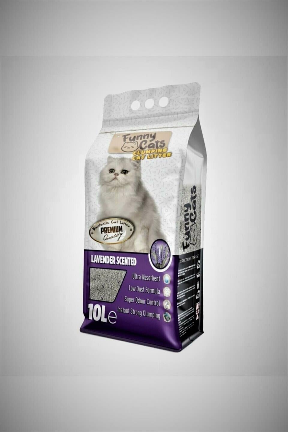 Funny Cats Lavanta Kokulu Kedi Kumu 10 LT Ince