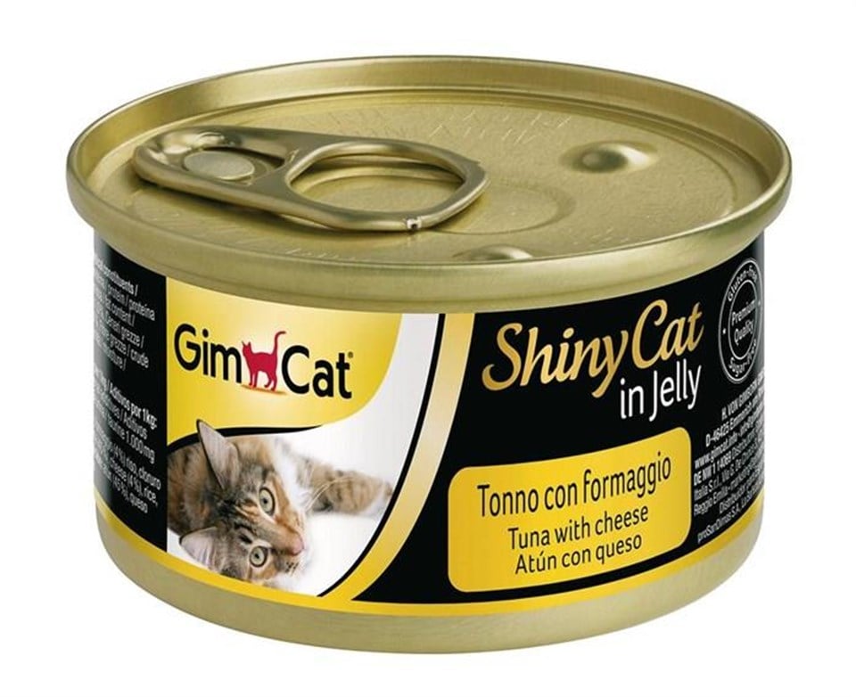 GimCat ShinyCat Ton Balıklı Peynirli Jöleli Kedi Konservesi 70 Gr
