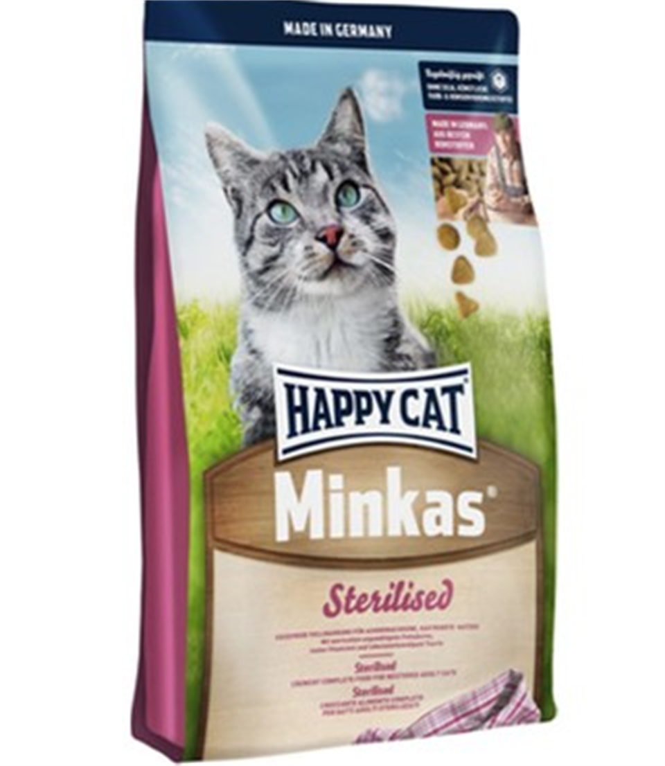 Happy Cat Minkas Sterilised Tavuklu Kısırlaştırılmış Yetişkin Kedi Maması 10 KG
