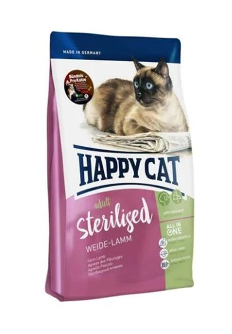 Happy Cat Sterilised Weide Lamm 4 Kg Kuzu Etli Kısırlaştırılmış Kuru Kedi Maması