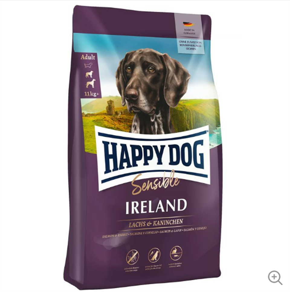 Happy Dog Irland Somon Ve Tavşanlı Hassas Köpek Maması 12,5 Kg 