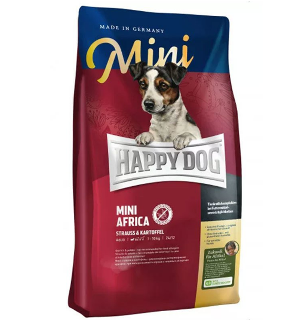 Happy Dog Mini Africa Devekuşu Etli Köpek Maması 4 Kg