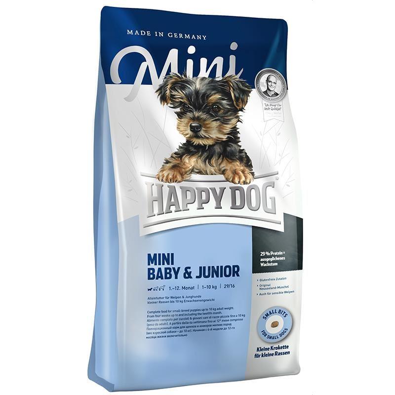 Happy Dog Mini Baby & Junior Tavuklu Küçük Irk Yavru Köpek Maması 8kg