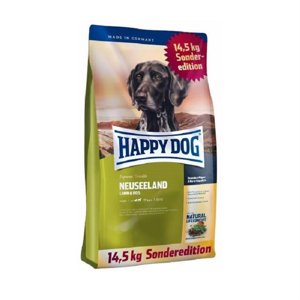 Happy Dog Neuseeland 12.5 + 2 Kg Kuzu Etli Kuru Köpek Maması