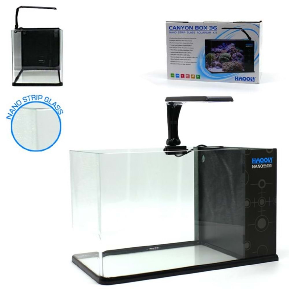 Haqos Canyon Box 36 Nano Akvaryum Kit 14 Lt Siyah