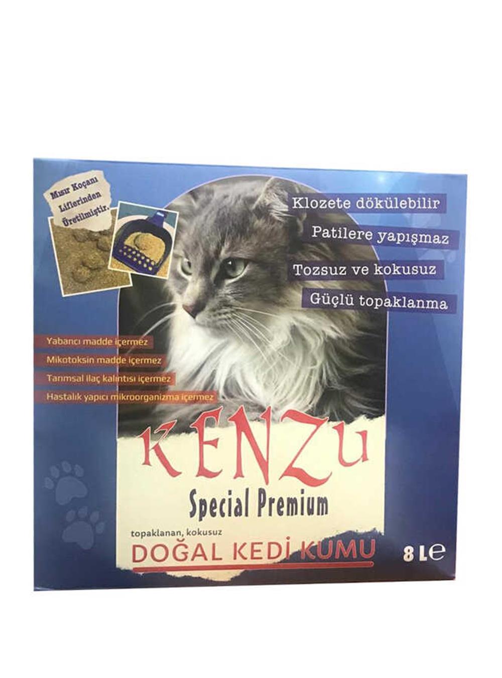 Kenzu Kedi Kumu 8lt. Mısır Koçanı Lifi Doğal