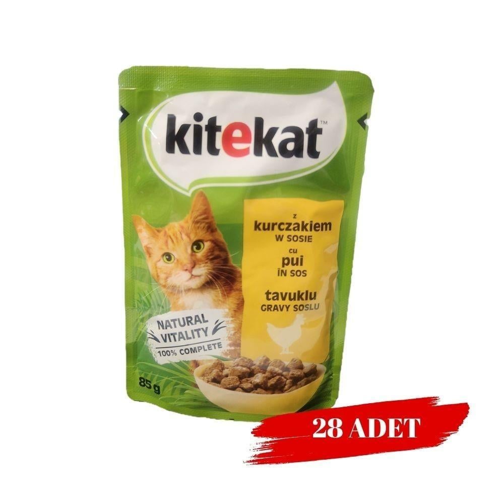Kitekat Tavuklu 85 gr 28'li Yetişkin Kedi Yaş Maması