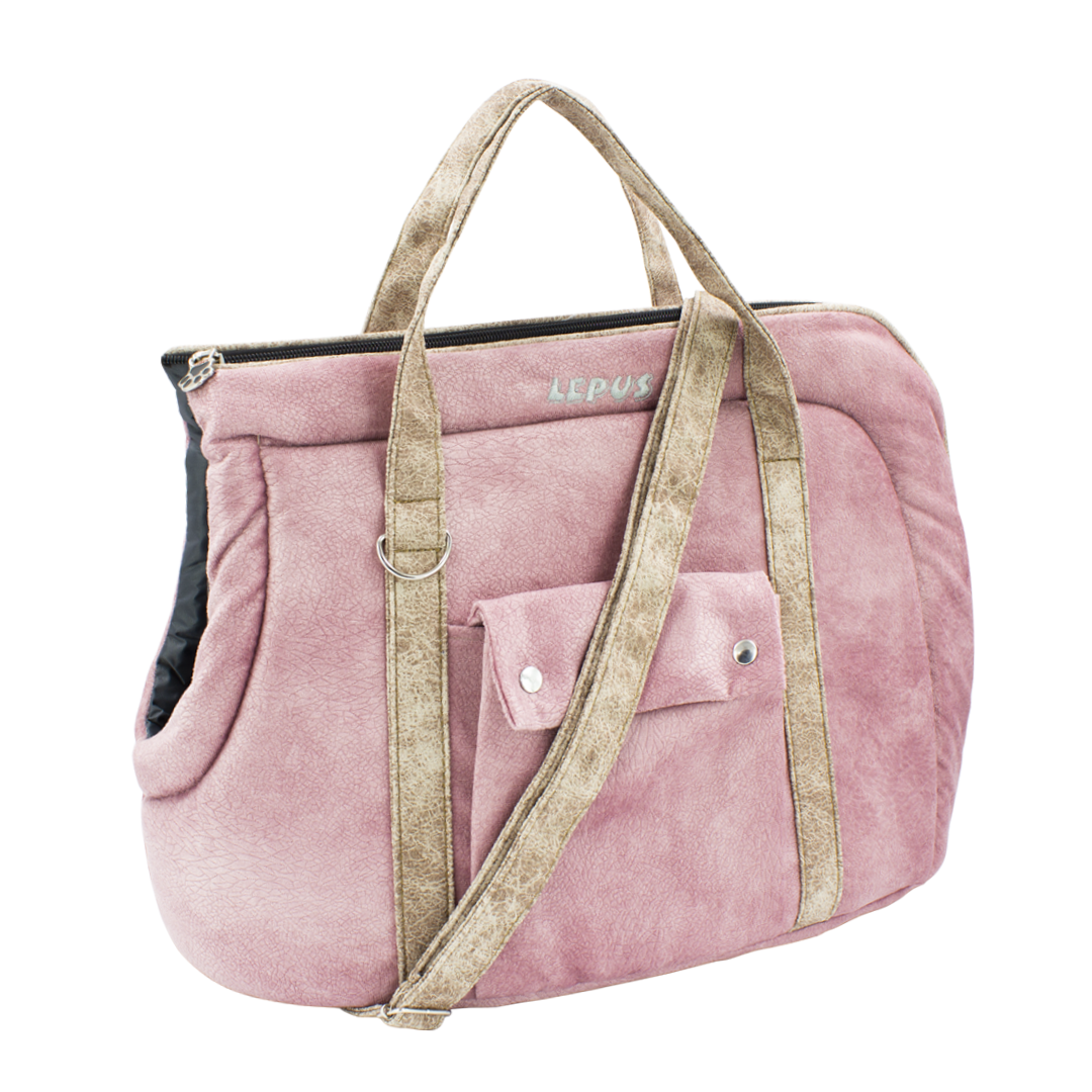 Lepus Sling Bag 25x47x32 cm Pembe Kedi Taşıma Çantası