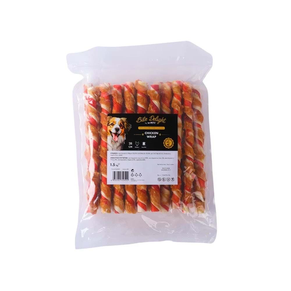 M-PETS Bite Delight Tavuk Sargılı Köpek Ödülü 28cm 2kg