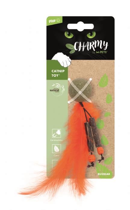 M-PETS CHARMY BUGBEAR CATNİPLİ KEDİ OYUNCAĞI ORANGE