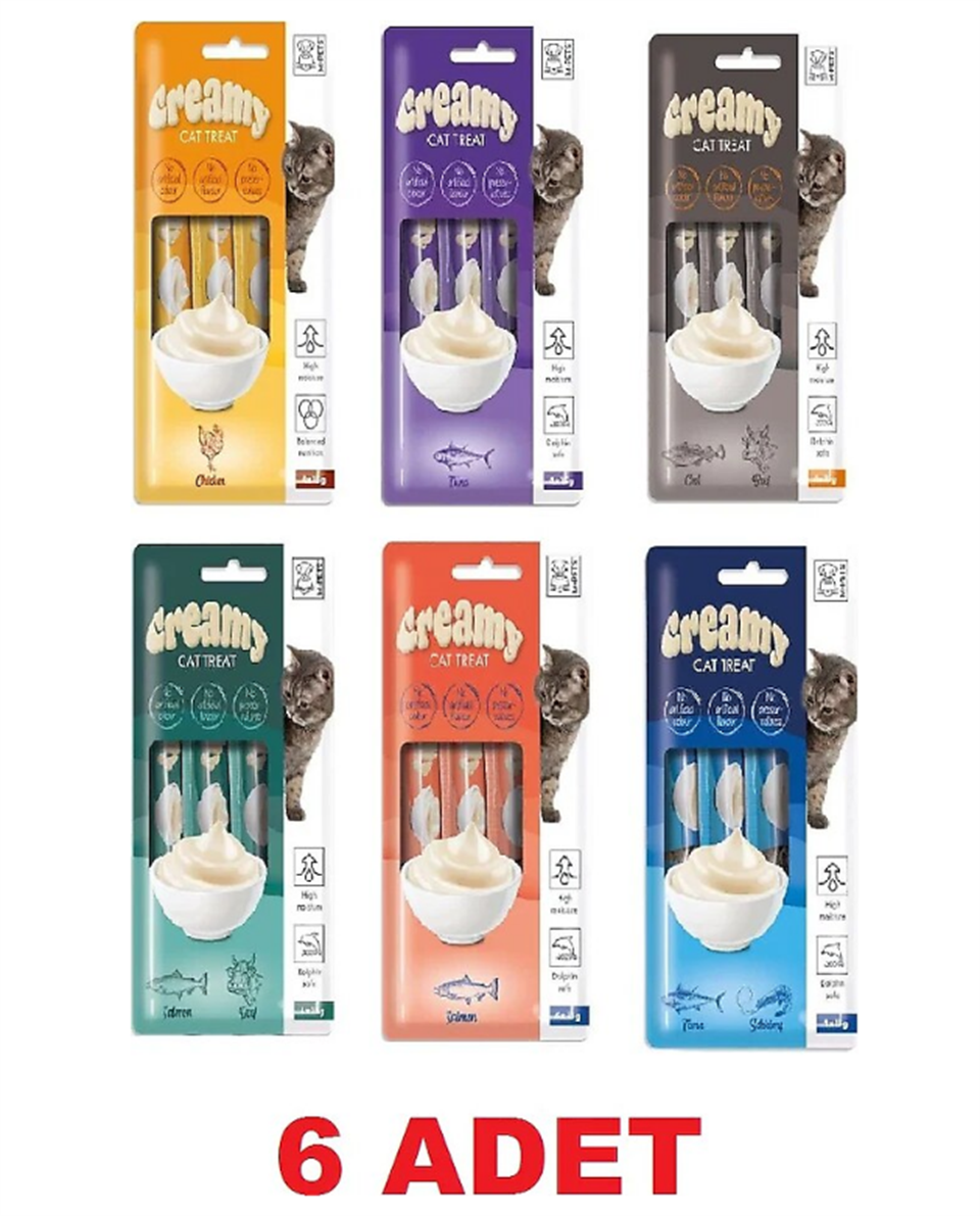 M-Pets Creamy Mix Kedi Sıvı Ödül 6'lı
