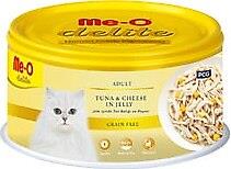 Me-O Delite Tahılsız Ton Balıklı ve Peynirli Jöleli 80 gr 6'lı Paket Yetişkin Kedi Konservesi
