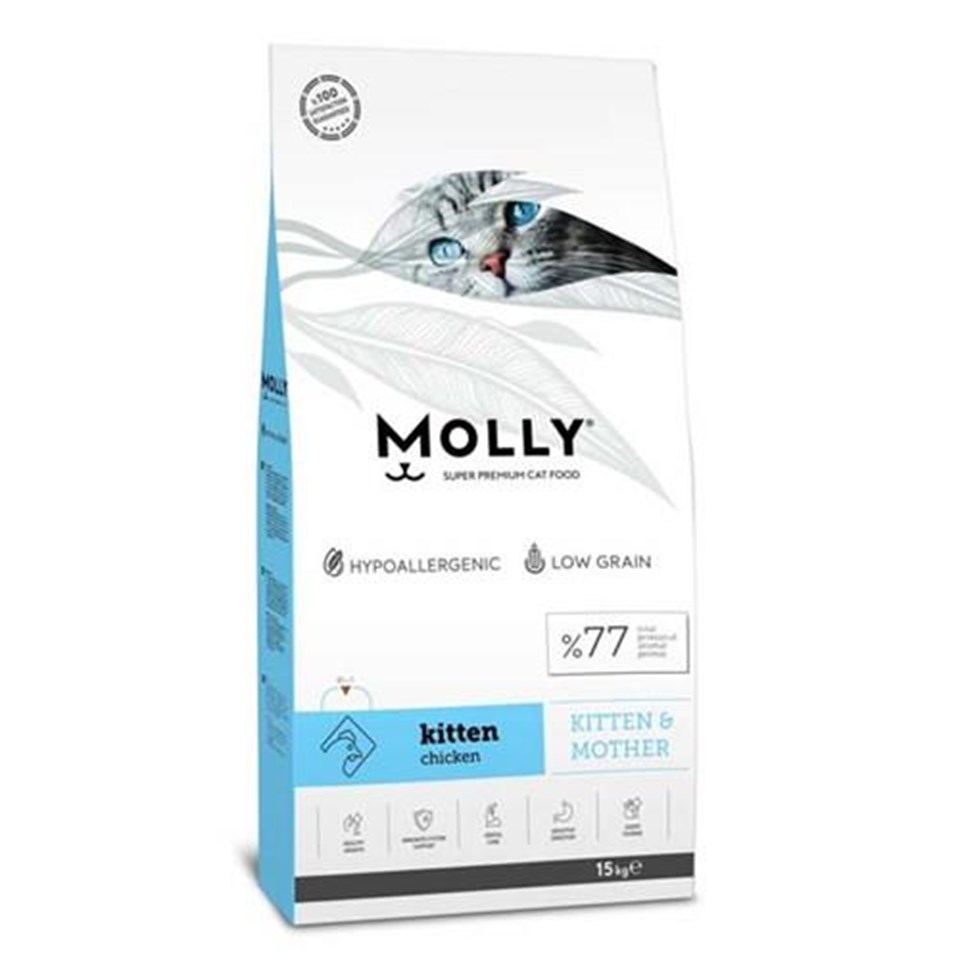 Molly Tavuklu Kitten 15 Kg Yavru Kedi Maması
