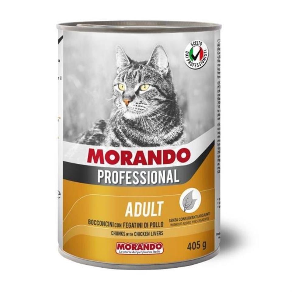 Morando Tavuk&Ciğer Chunks Kedi Konservesi 405gr