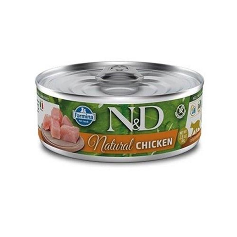 N&D Natural Tavuklu Yetişkin Kedi Konservesi 80 Gr