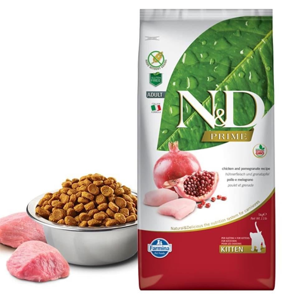 ND Prime Tahılsız Kitten Tavuk Nar Yavru Kedi Maması 5 Kg