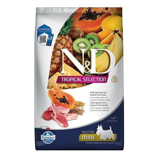 N&D Tropical Selection Kuzu Etli ve Tropikal Meyveli Mini Irk Yetişkin Köpek Maması 5kg