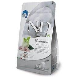 N&D White Coat Mini Puppy Levrek ve Spirulina Beyaz Tüylü Mini Irk Tahılsız Yavru Köpek Maması 1,5 Kg