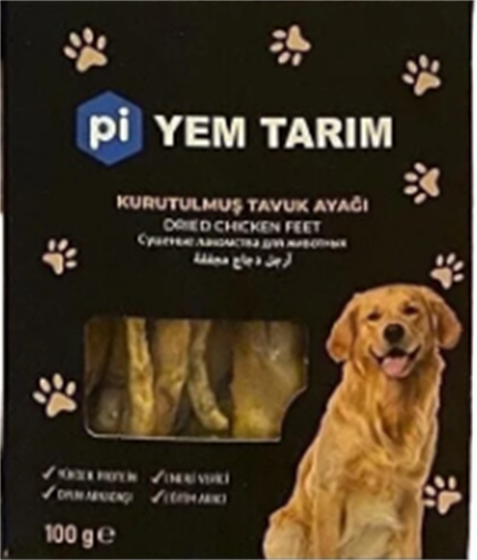 Okro Kurutulmuş Tavuk Ayağı Köpek Ödül Maması 100 gram
