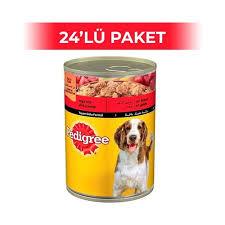 Pedigree Biftekli Yetişkin Köpek Konserve Yaş Maması 24X400 gr