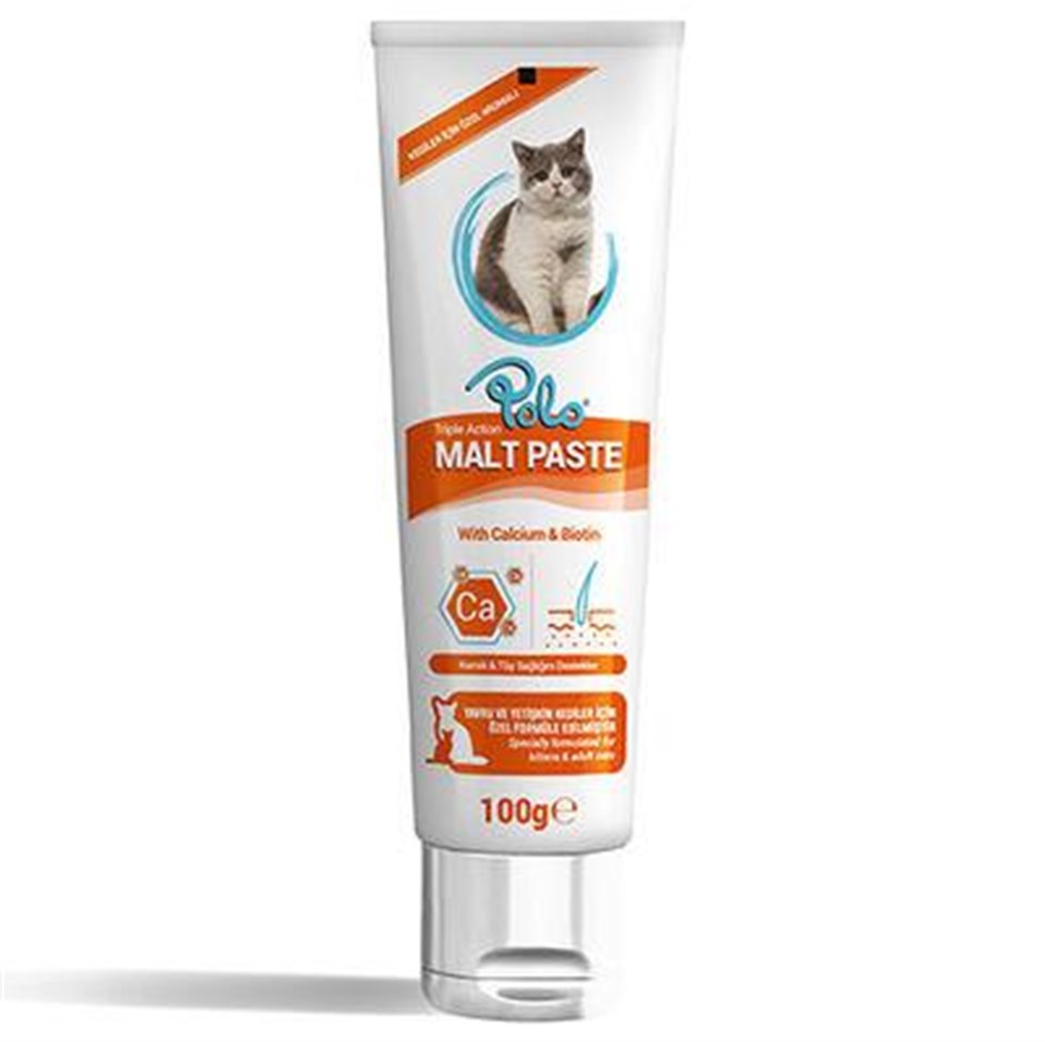 Polo Malt Paste Tüy Yumağı Kontrolü Kedi Macunu 100 Gr