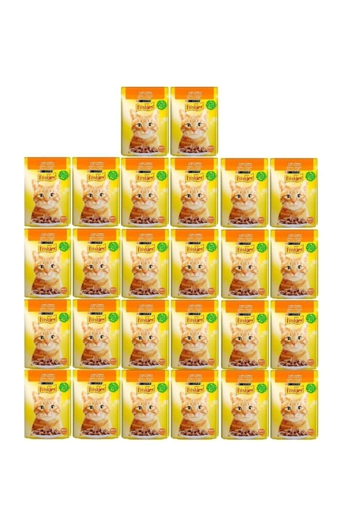 Purina Friskies Kedi Maması 85 gr Tavuklu Kedi Yaş Mama 26 Adet
