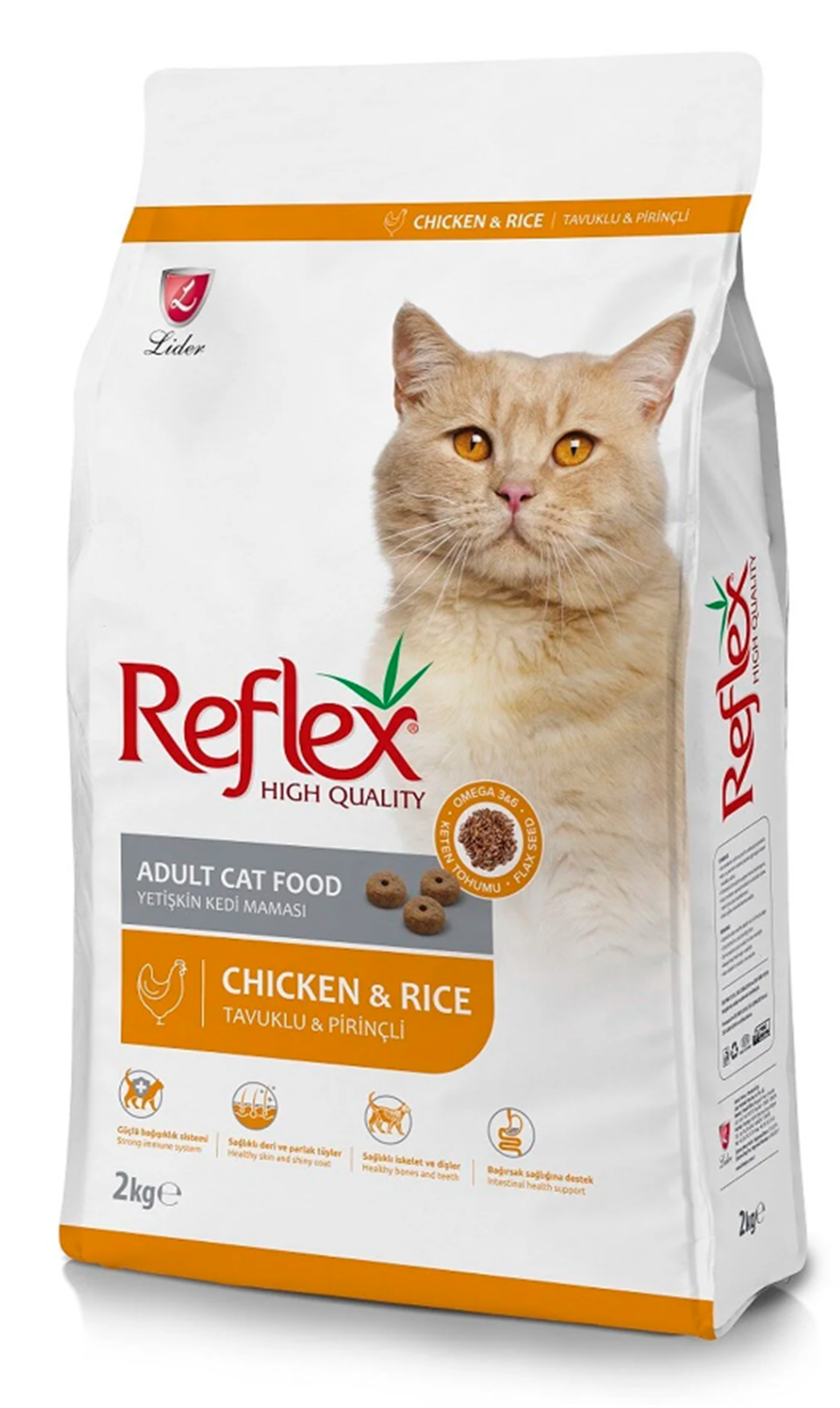 Reflex Adult Cat Chicken - Rice Tavuklu Yetişkin Kedi Maması 2kg