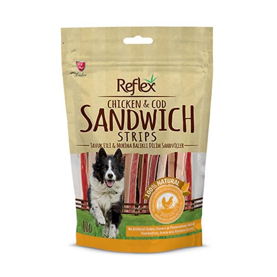Reflex Bite Tavuk Ve Morina Balıklı Sandviç Sticks Köpek Ödülü 80 Gr