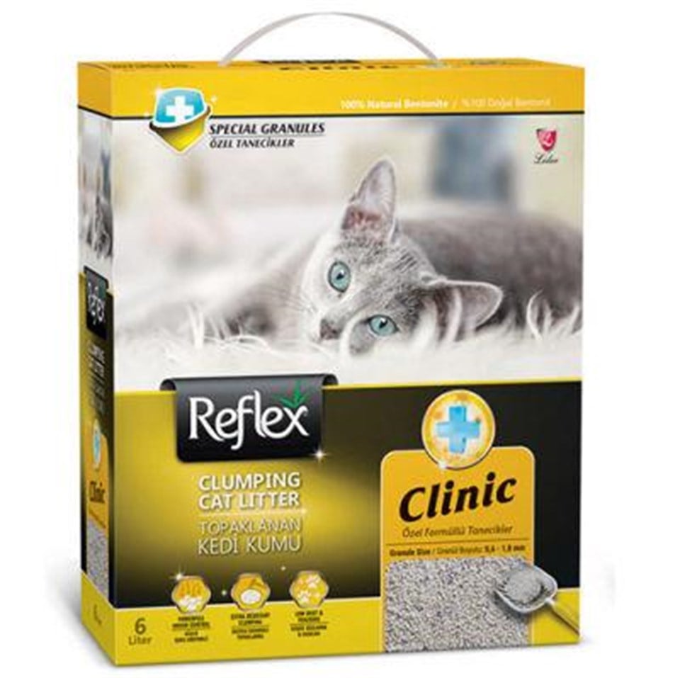 REFLEX BOX CLINIC 6 LT KEDİ KUMU SARI