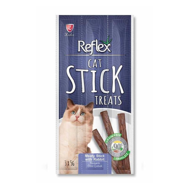 Reflex Cat Stick Tavşanlı Kedi Ödül Çubuğu 5 Gr 3'Lü