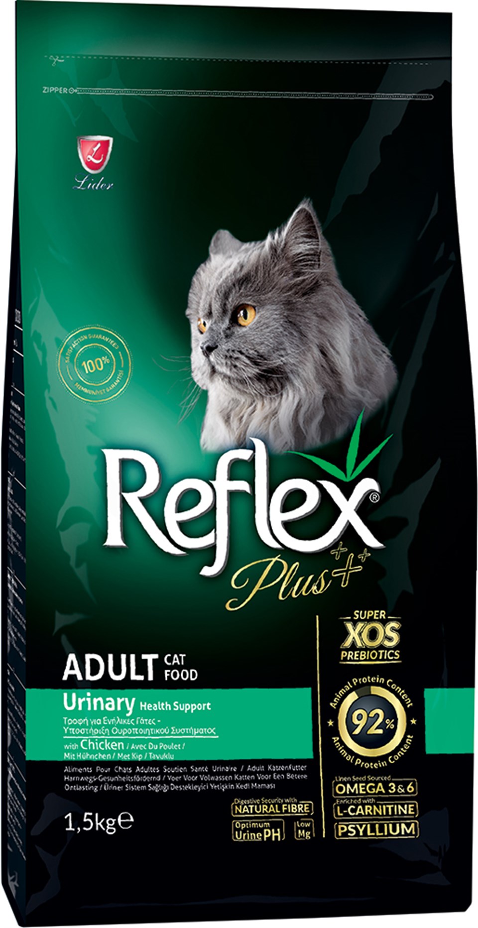 REFLEX PLUS 1,5KG ADULT CAT URINARY CHICKEN