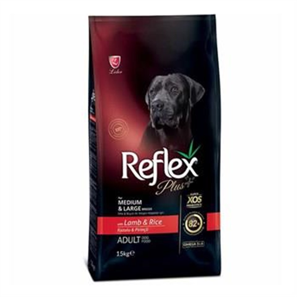 REFLEX PLUS 15KG ADULT DOG M&L BREED LAMB&RICE