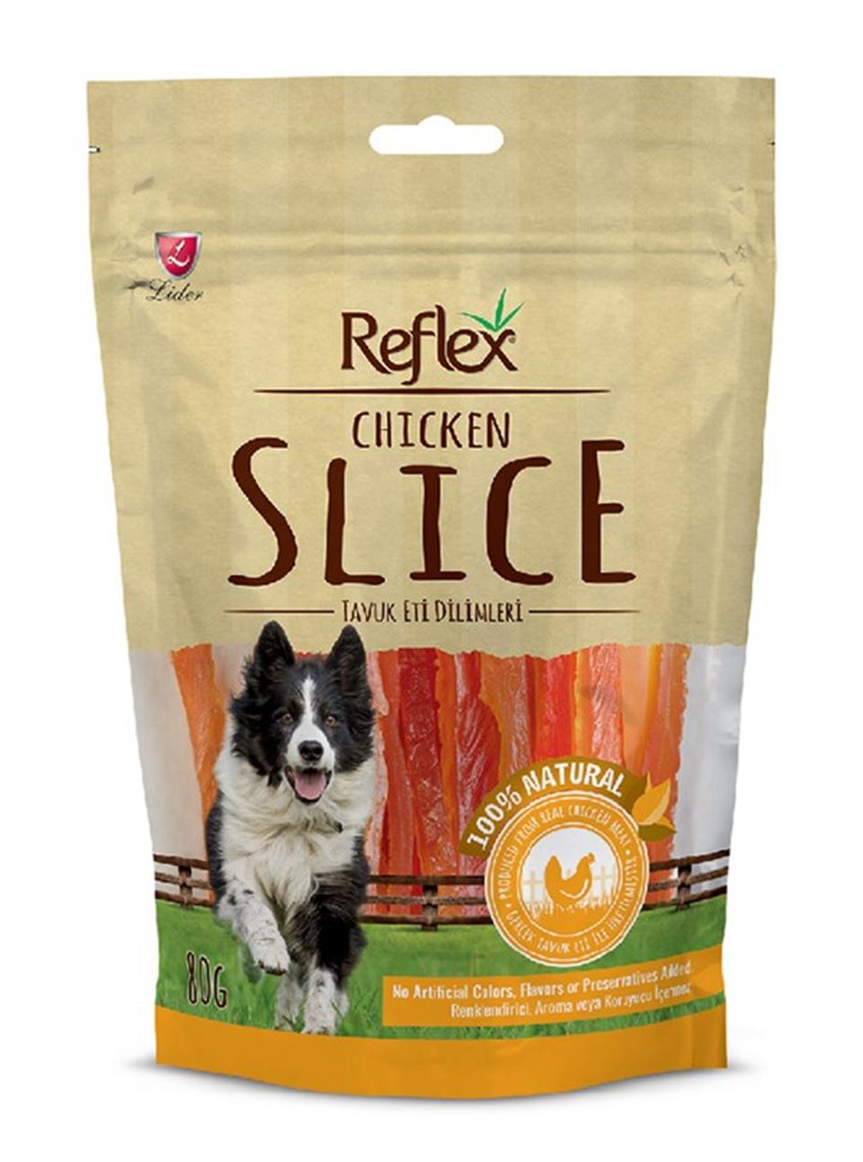 REFLEX SLICE TAVUK ETİ DİLİMLERİ KÖPEK ÖDÜLÜ 80 GR