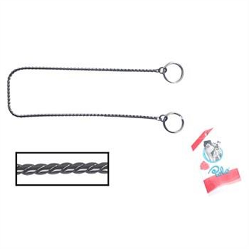 SL205-C Tekli Zincir Boğma Tasma Black 4.0Mm*50Cm